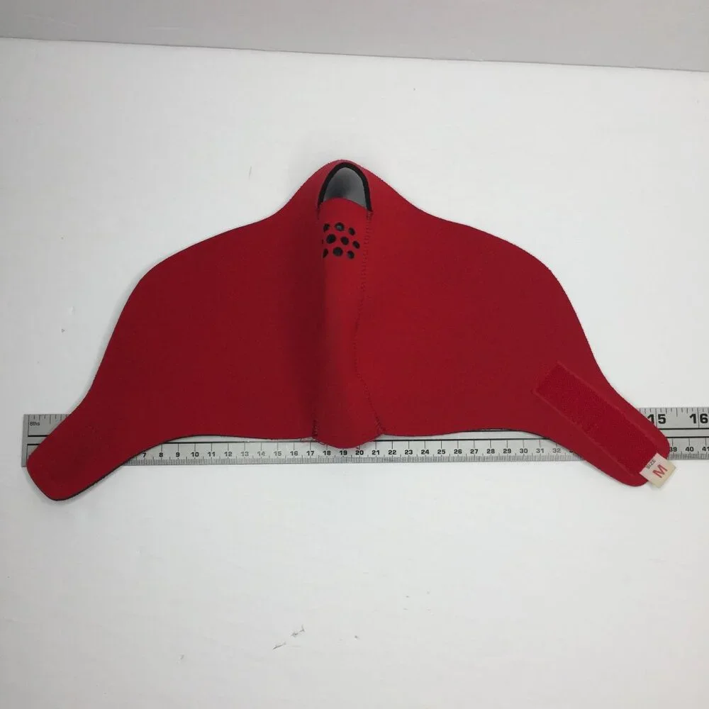 Vintage 80s Adult Red Neoprene Ski Face Mask Snowboard Snow Size Medium